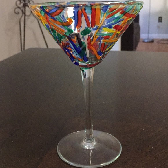 Set of 2 colorful painted martini glasses - Picture 4 of 4